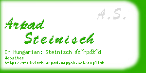 arpad steinisch business card